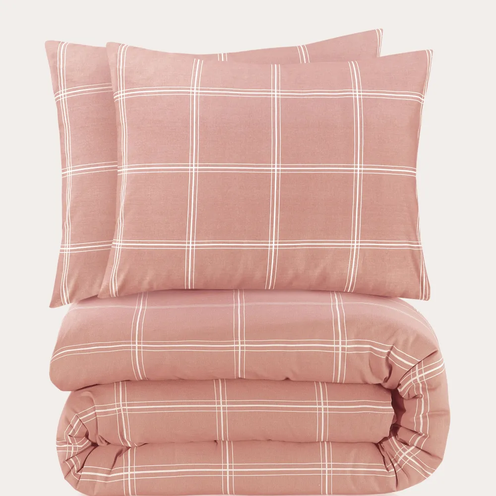 Online NOUS Living Katoenen Dekbedovertrek Lits-Jumeaux Line Check (240X220 Cm)