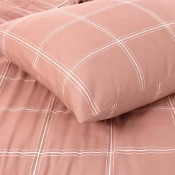 Online NOUS Living Katoenen Dekbedovertrek Lits-Jumeaux Line Check (240X220 Cm)