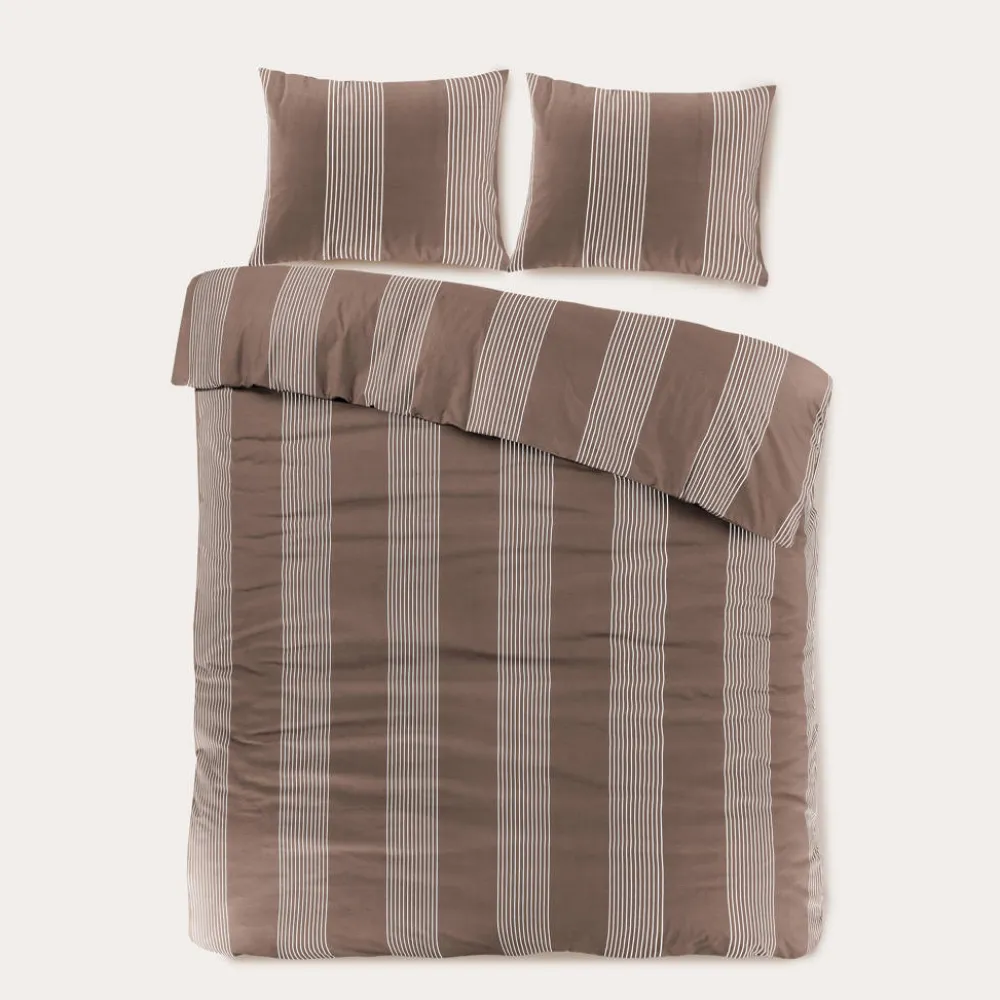 Store NOUS Living Katoenen Dekbedovertrek 2 Persoons Wide Stripe (200X220 Cm)