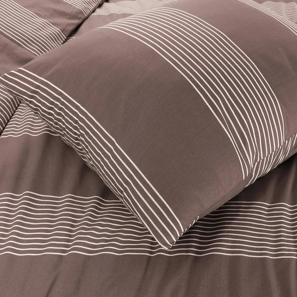 Store NOUS Living Katoenen Dekbedovertrek 2 Persoons Wide Stripe (200X220 Cm)