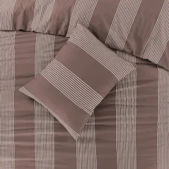 Store NOUS Living Katoenen Dekbedovertrek 2 Persoons Wide Stripe (200X220 Cm)