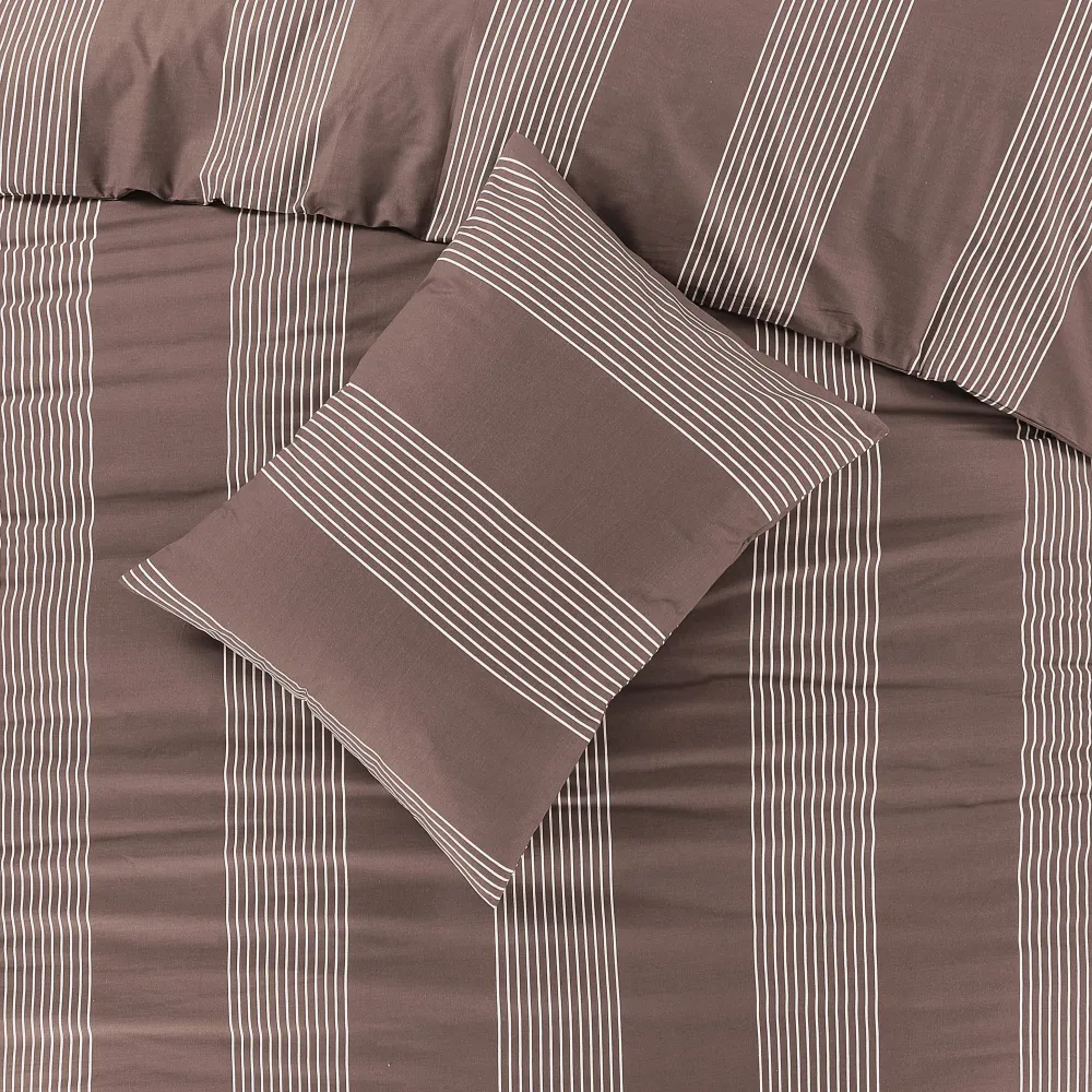 Store NOUS Living Katoenen Dekbedovertrek 2 Persoons Wide Stripe (200X220 Cm)