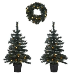 Online Nova Belle 2 Verlichte Buiten Kerstbomen En Krans Fraser (H95 X O55 Cm)