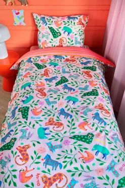 Hot Oilily Katoenen Dekbedovertrek Peuter Happy Zoo (120X150 Cm)