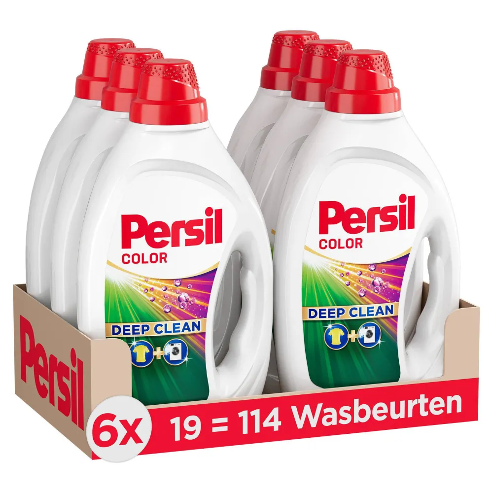 Best Persil Gel Color - Vloeibaar Wasmiddel - Gekleurde Was - Voordeelverpakking - 6 X 19 Wasbeurten - 114 Wasbeurten