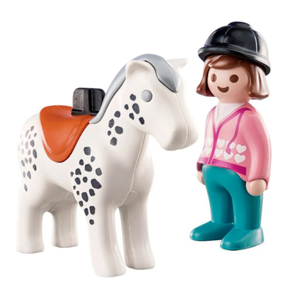 1-2-3 Ruiter Met Paard 70404|Playmobil Fashion