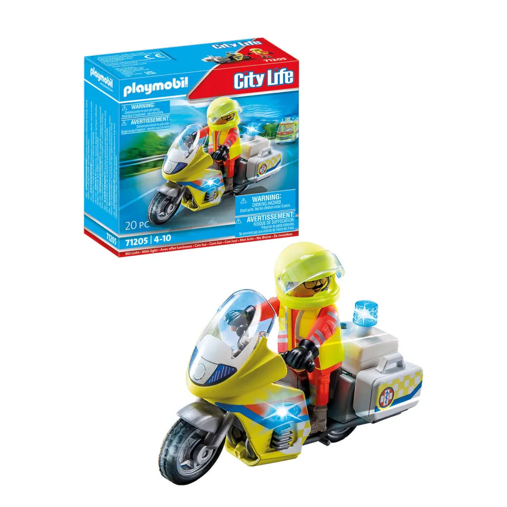 City Life Noodmotorfiets Met Zwaailicht - 71205|Playmobil Cheap