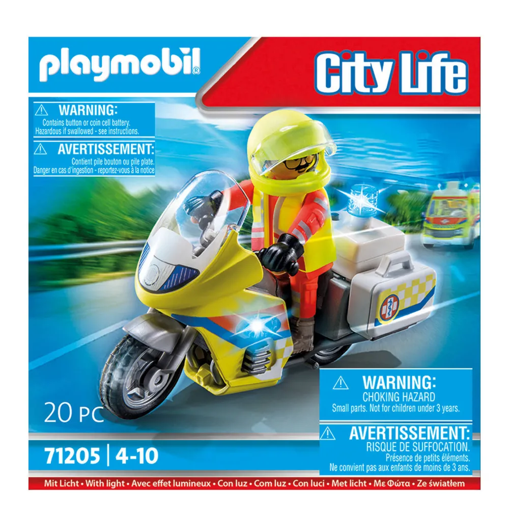 City Life Noodmotorfiets Met Zwaailicht - 71205|Playmobil Cheap