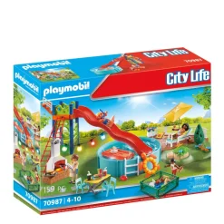 City Life Zwembadfeest Met Glijbaan 70987|Playmobil Clearance