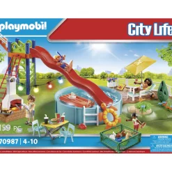 City Life Zwembadfeest Met Glijbaan 70987|Playmobil Clearance