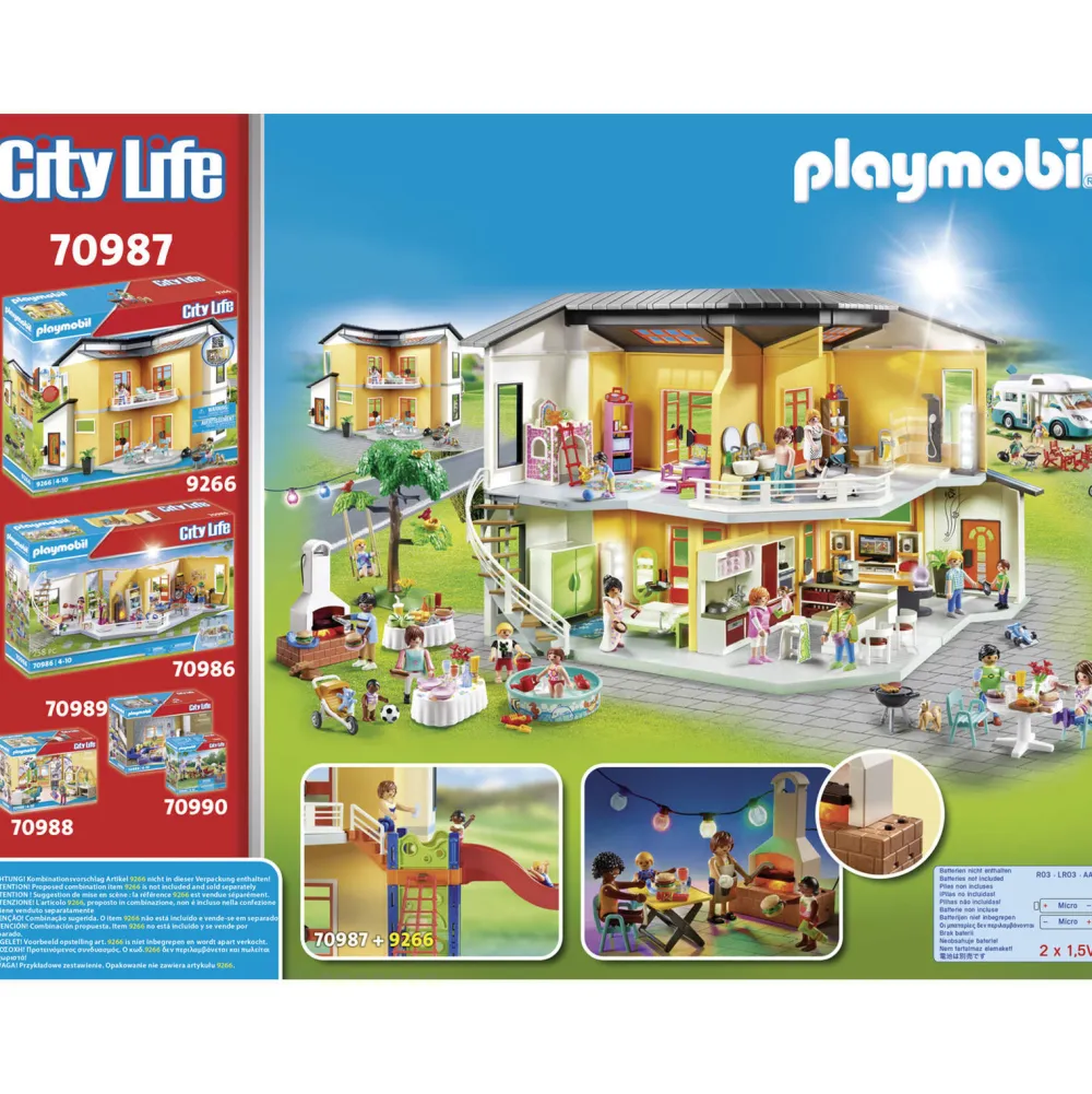 City Life Zwembadfeest Met Glijbaan 70987|Playmobil Clearance