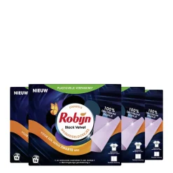 Shop Robijn Classics Black Velvet Wasmiddeldoekjes - 4 X 16 Wasstrips - Voordeelverpakking - 64 Wasbeurten