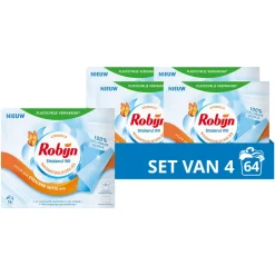 Cheap Robijn Classics Stralend Wit Wasmiddeldoekjes - 4 X 16 Wasstrips - Voordeelverpakking - 64 Wasbeurten