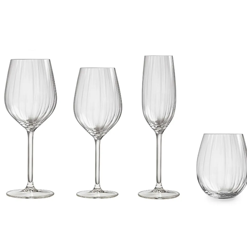 Hot Royal Leerdam Waterglas Plisse (Set Van 4)
