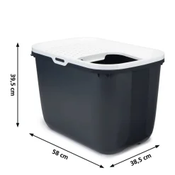 Discount Savic Hop In - Kattenbak - Grijs - 58X38,5X39,5 Cm