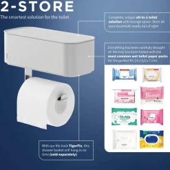 New Tiger Toiletrolhouder Met Opbergbakje 2-Store