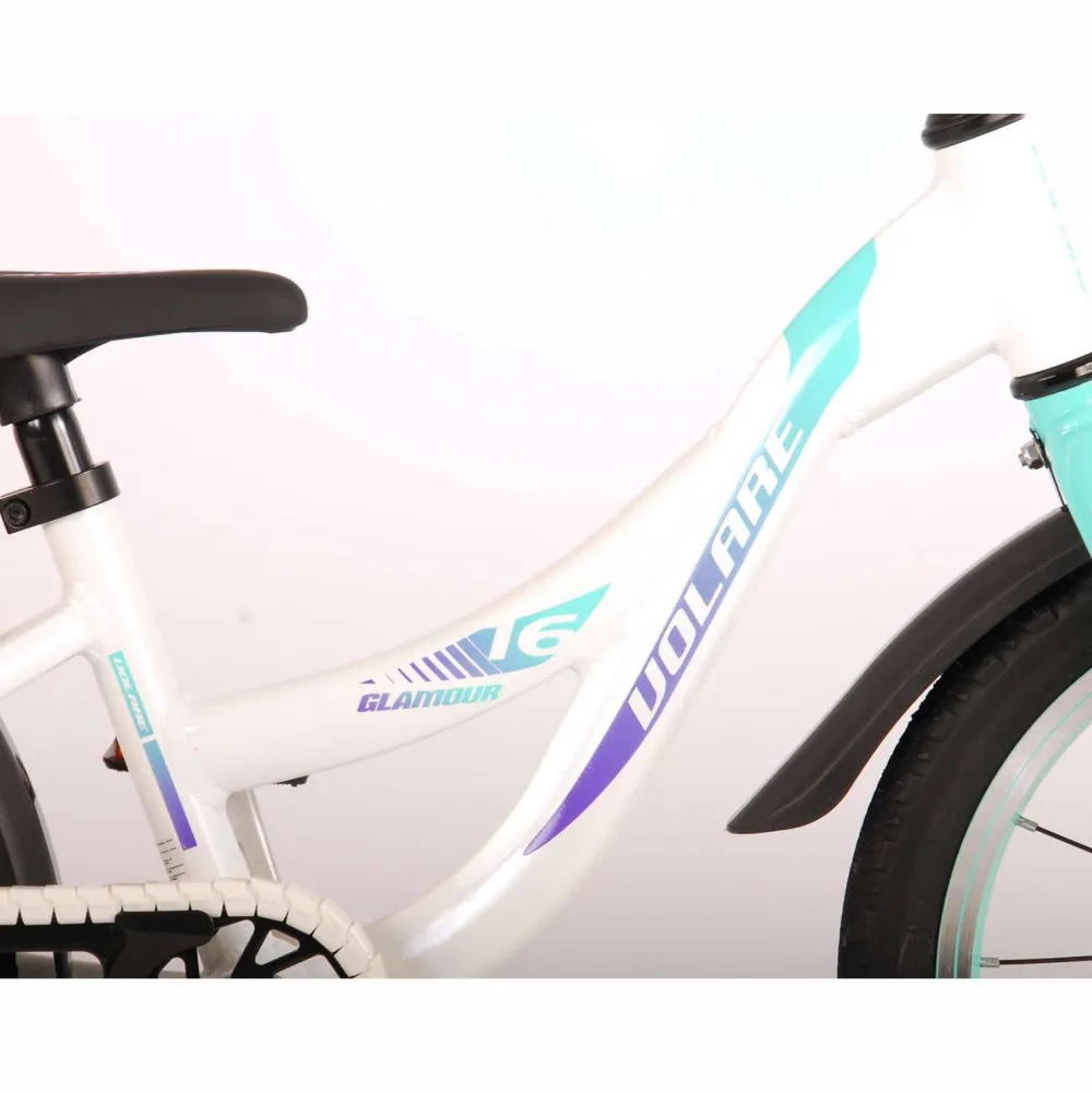 Glamour Kinderfiets 16 Inch Parelmoer/ Mintgroen|Volare Clearance