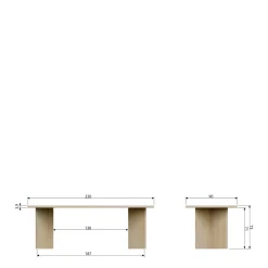 Online vtwonen Eetkamertafel Angle (90X220 Cm)