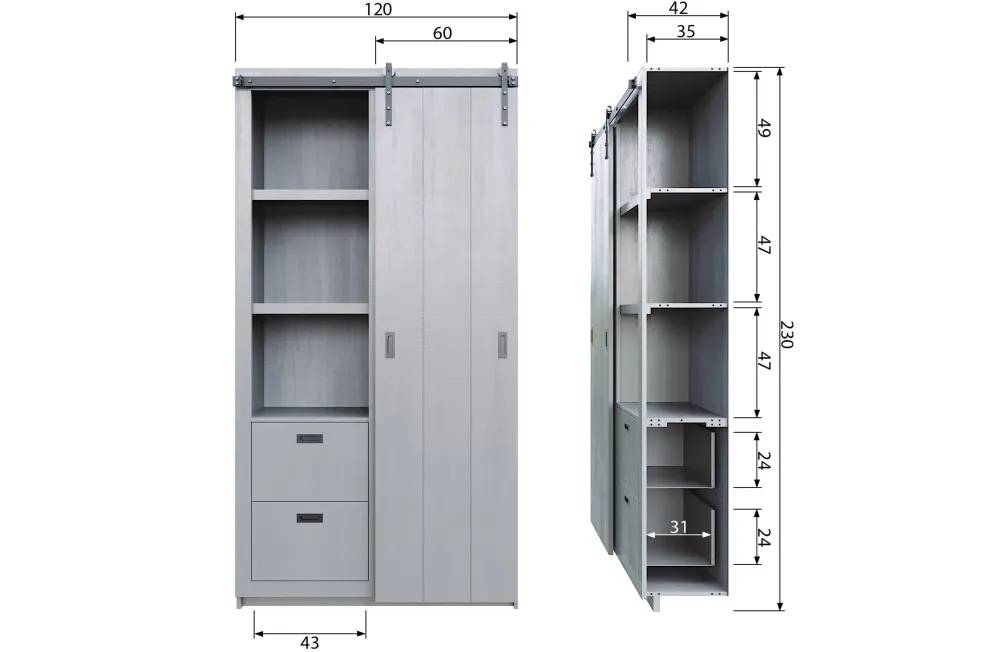 Store vtwonen Wandkast Slide Barn