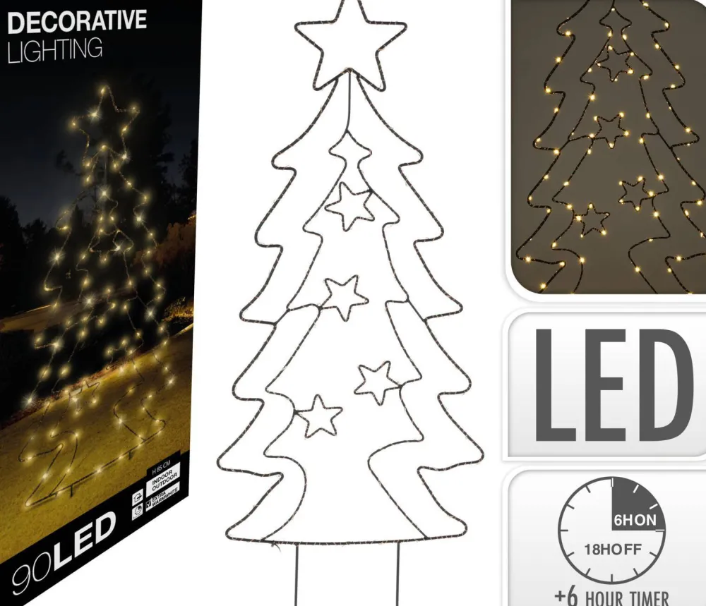 Best W Tuinsteker Kerstboom (90 Led)