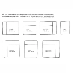 Discount Wehkamp Home Igor Modulair Bankelement (Chaise Rechts)