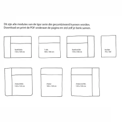 Discount Wehkamp Home Igor Modulair Bankelement (Hoek Links)