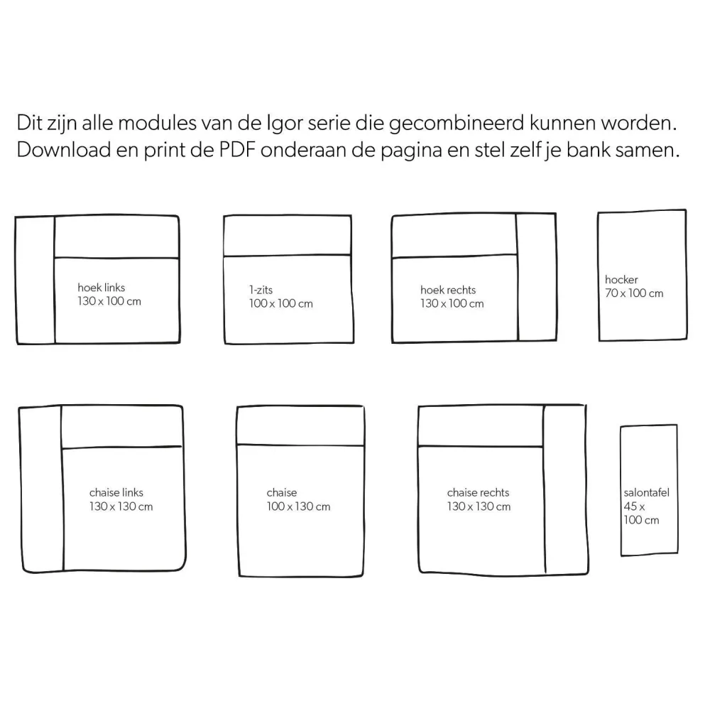 Shop Wehkamp Home Igor Modulair Bankelement (1-Zits)