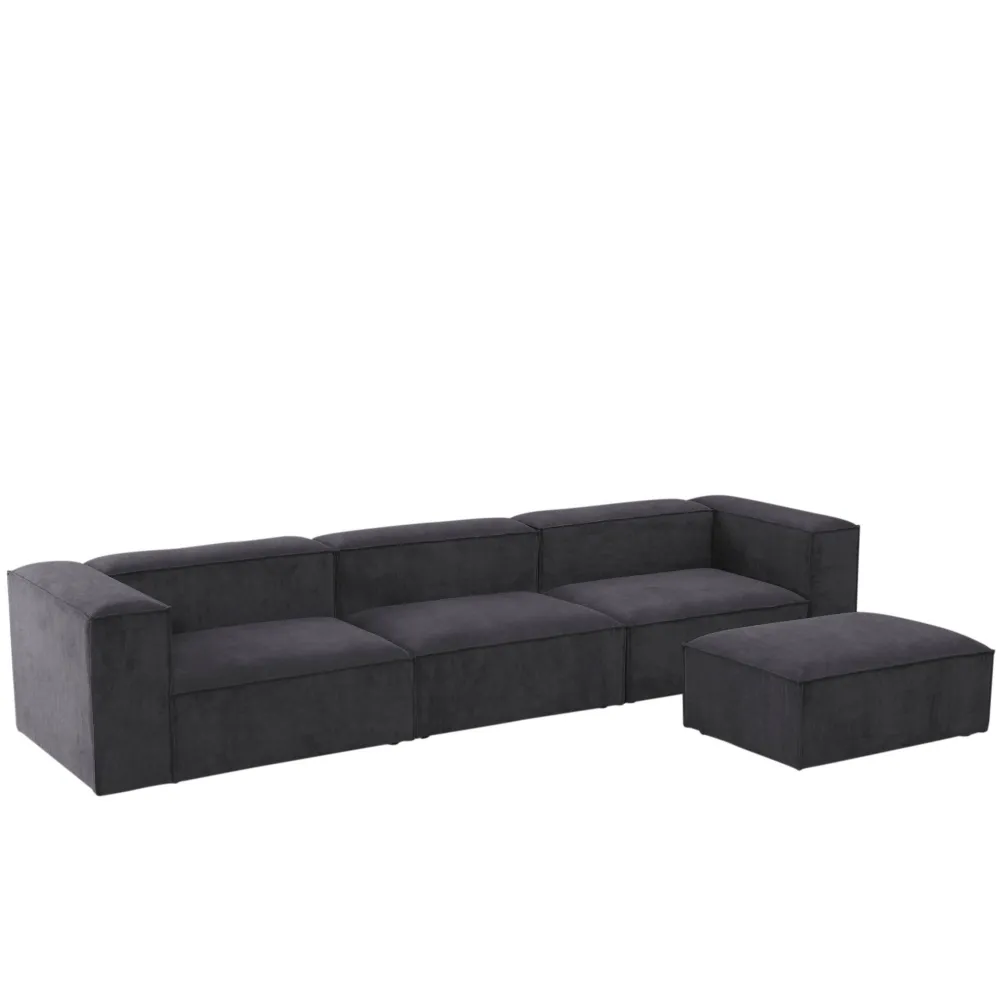 Shop Wehkamp Home Igor 4-Zits Bank Met Hocker Iii