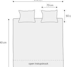 Clearance Wehkamp Home Katoenen Dekbedovertrek Lits-Jumeaux (240X220 Cm)