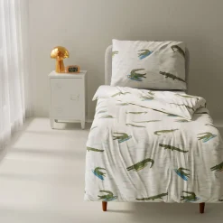 Sale Wehkamp Home Katoenen Dekbedovertrek 1 Persoons Surfin Croco (140X200 Cm)