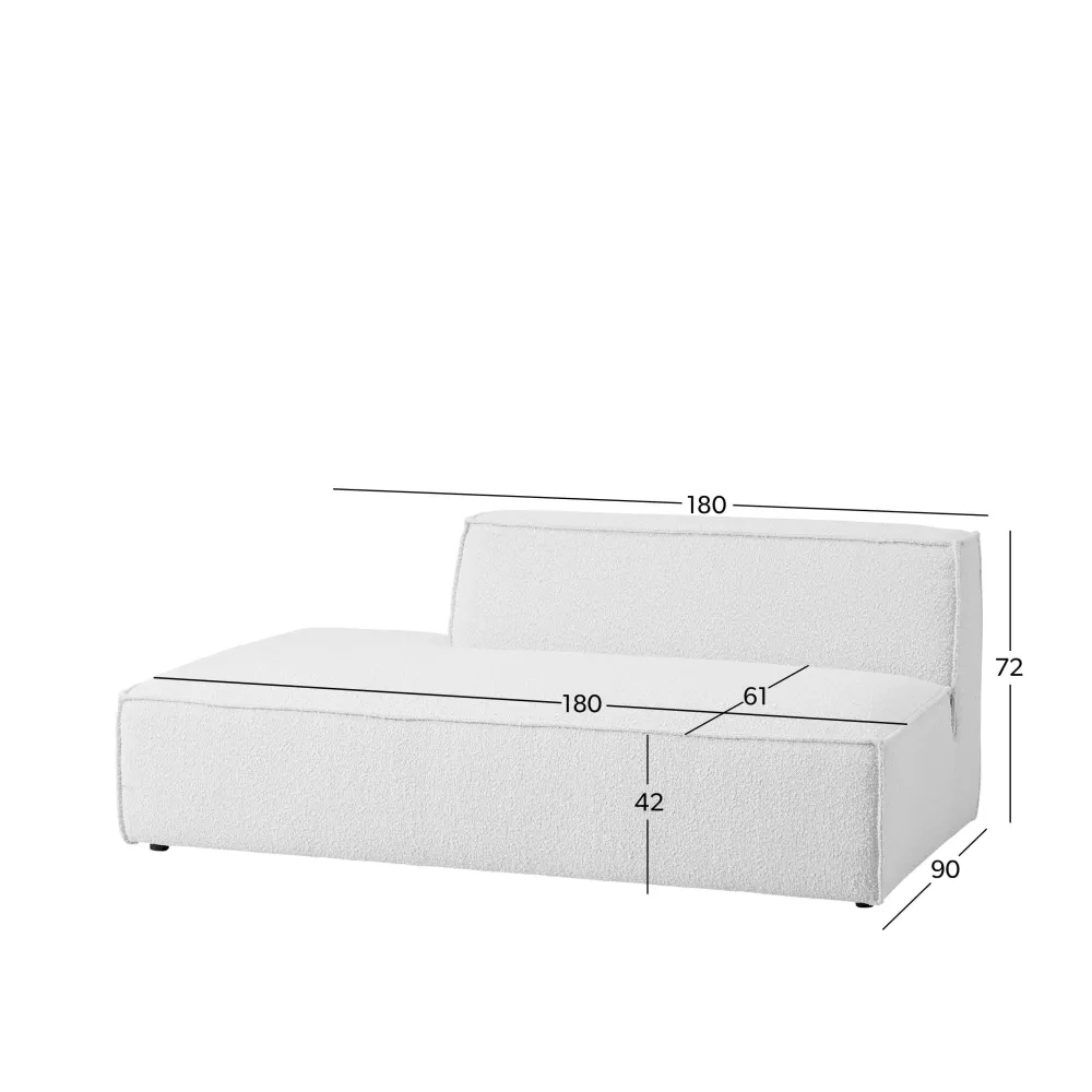 Hot Wehkamp Home Newton Modulair Bankelement (Boucle ) (2-Zits Halve Rug Rechts)