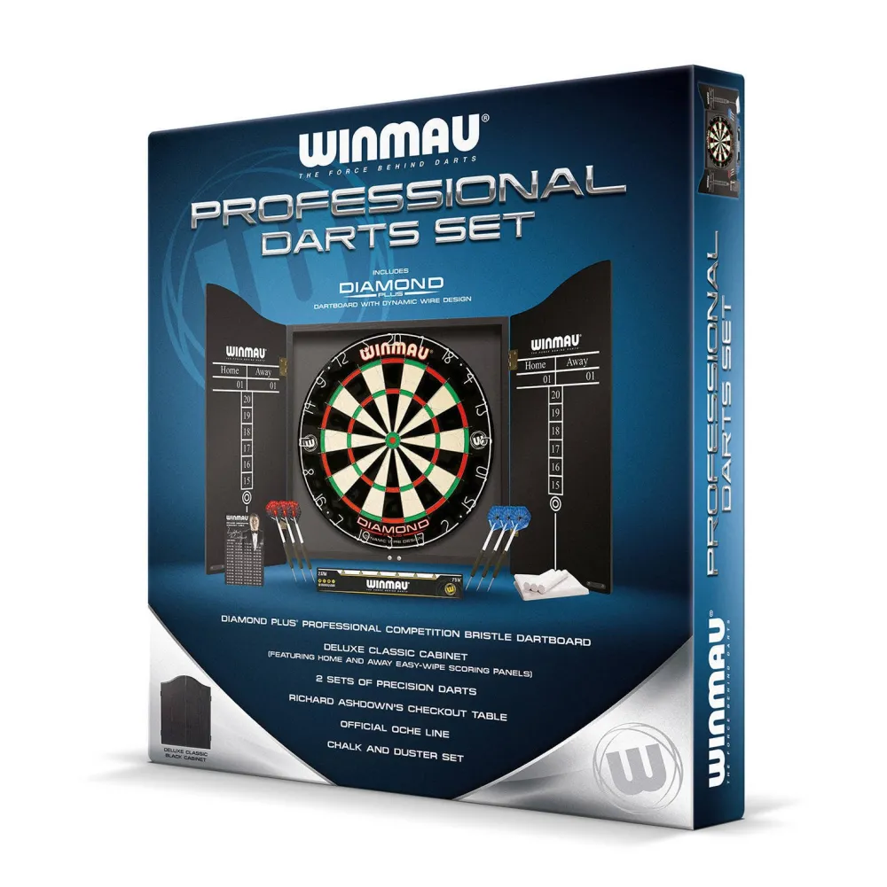 Pro Diamond Dartset - Kabinet, Dartbord En 2 Dartpijlen|Winmau Hot