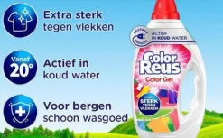 Sale Witte Reus Color Reus Gel - Vloeibaar Wasmiddel - Gekleurde Was - Voordeelverpakking - 6 X 19 Wasbeurten - 114 Wasbeurten