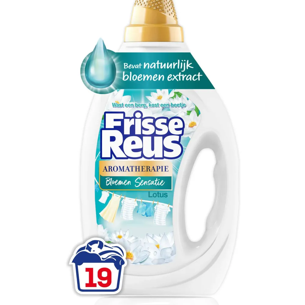 Clearance Witte Reus Gel Lotus - Vloeibaar Wasmiddel - Witte Was - Voordeelverpakking - 6 X 19 Wasbeurten - 114 Wasbeurten