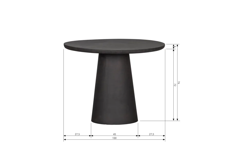 Damon Eettafel Betonlook 76Xo100|Woood Best Sale
