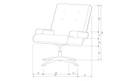 New WOOOD Exclusive Draaifauteuil William
