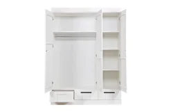 Outlet Woood Connect Kast 3-Deurs Met Lade - Grenen - Wit - 195X140X53