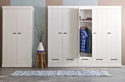 Clearance Woood Connect Kast 2-Deurs Met Lade - Grenen - Wit - 195X94X53 Connect