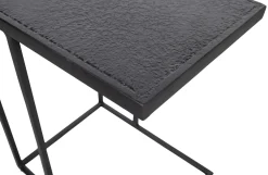 Febe Bijzettafel U Vorm - Metaal - Zwart - 55X45X35|Woood Fashion