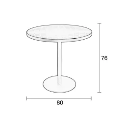 Bistrotafel Albert ( 80 Cm)|Zuiver Best Sale