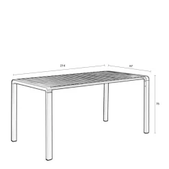 Tuintafel Vondel (96,7X214 Cm)|Zuiver Cheap