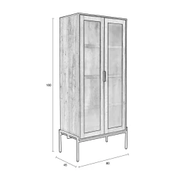 New Zuiver Vitrinekast Hardy